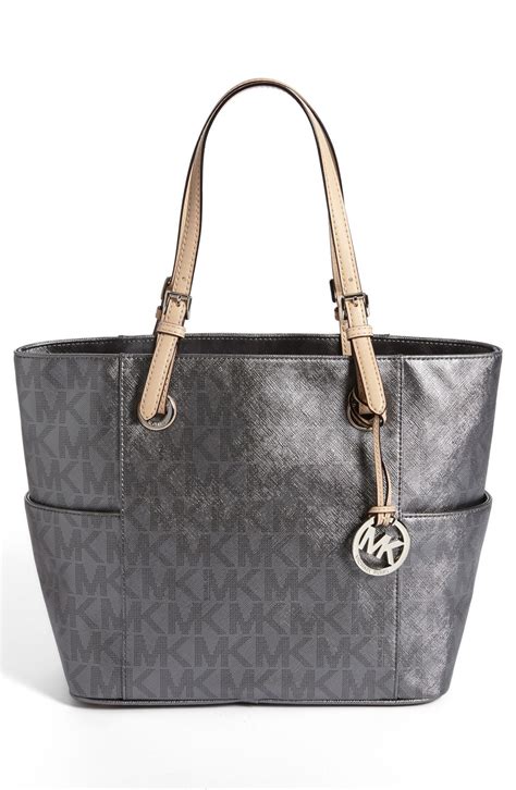 michael kors gunmetal tote|michael kors handbags.